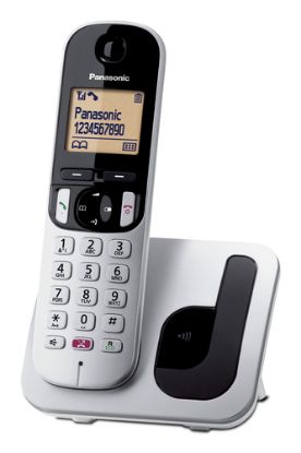 Immagine di Panasonic KX-TGC250JTS telefono Telefono DECT Identificatore di chiamata Nero, Argento