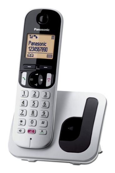 Immagine di Panasonic KX-TGC250JTS telefono Telefono DECT Identificatore di chiamata Nero, Argento