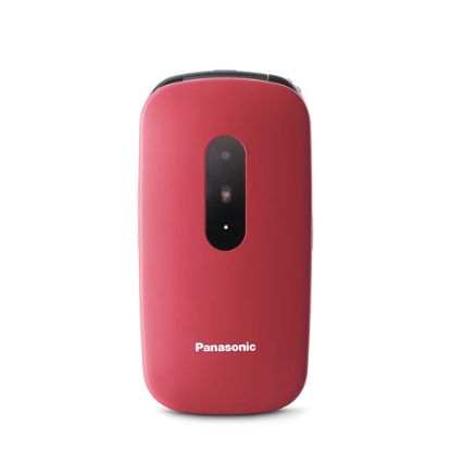 Immagine di Panasonic KX-TU446EXR - Telefono per anziani a conchiglia, facile da usare, display leggibile, rosso