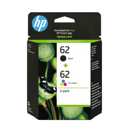 Immagine di HP Confezione da 2 cartucce originali di inchiostro nero/tricromia 62