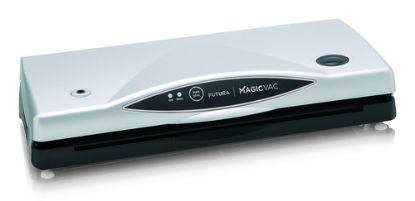 Immagine di Magic Vac FUTURA, DAI UN DOMANI AI TUOI CIBI . MACCHINA PER IL SOTTOVUOTO DOMESTICO ELEGANTE E FACILE DA USARE, DOTATA DI UNA POMPA SINGOLA DA 10 L/MIN.