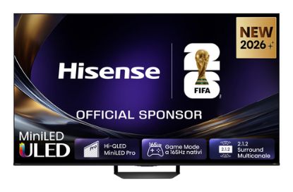 Immagine di Hisense Smart TV MiniLED 165Hz 65" 4K 65U7S PRO, Schermo Anti-Riflesso, Dolby Atmos 2.1.2 By Devialet, VIDAA OS, Dolby Vision IQ, Native 165Hz Game Mode, 4 HDMI 2.1, Wifi, BT, AirPlay2, lativù 4K