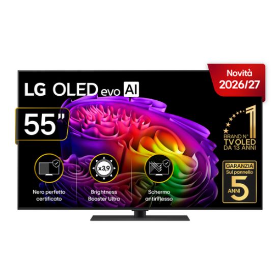 Immagine di LG OLED evo AI 55'' Serie G6S OLED55G66LS, 4K, Hyper Radiant Color, Processore α11 Gen3, VRR 165Hz,G-Sync, SMART TV 2026