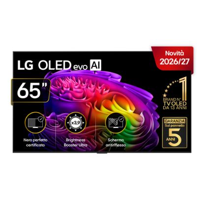 Immagine di LG OLED evo AI 65'' Serie G6 OLED65G64LW, 4K, Hyper Radiant Color, Staffa a filo muro inclusa, G-Sync, SMART TV 2026