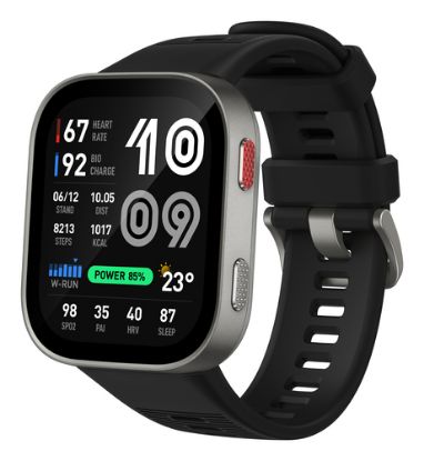 Immagine di Amazfit Bip Max 5,26 cm (2.07") AMOLED Digitale 432 x 514 Pixel Touch screen Argento Wi-Fi GPS (satellitare)