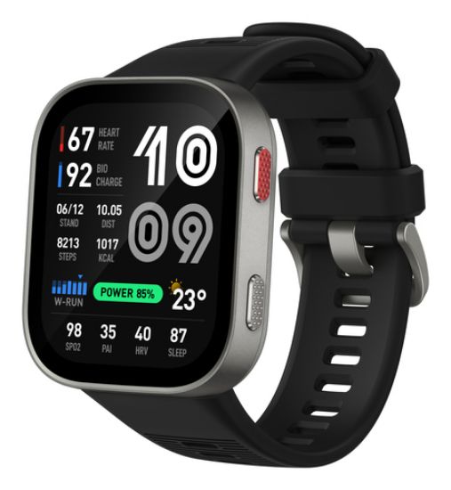 Immagine di Amazfit Bip Max 5,26 cm (2.07") AMOLED Digitale 432 x 514 Pixel Touch screen Argento Wi-Fi GPS (satellitare)