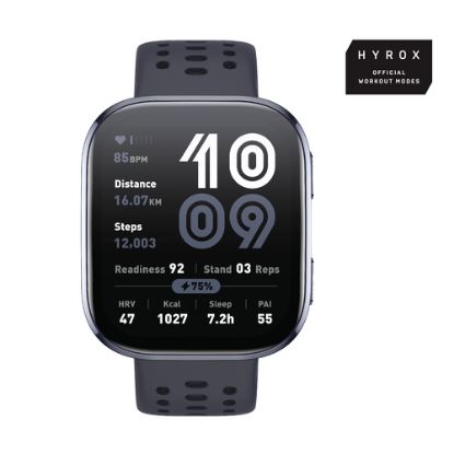 Immagine di Amazfit Bip 6 Black 5 cm (1.97") AMOLED Digitale 390 x 450 Pixel Touch screen Nero GPS (satellitare)