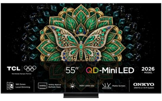 Immagine di TCL C6K Pro TV 55C6K PRO 55” QD-Mini LED TV, 4K HDR 1000 nits, 180 dimming zones, Google TV, Dolby Vision & Atmos, 2.1 Onkyo, 144Hz, AirPlay 2