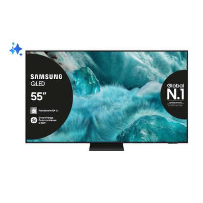 Immagine di Samsung QLED AI TV 55" QE55Q7F5AUXZT 4K, Processore Q4 AI, 4K Upscaling, Color Booster Pro, OTS Lite, Air Slim Design, Vision AI Smart TV, 2025