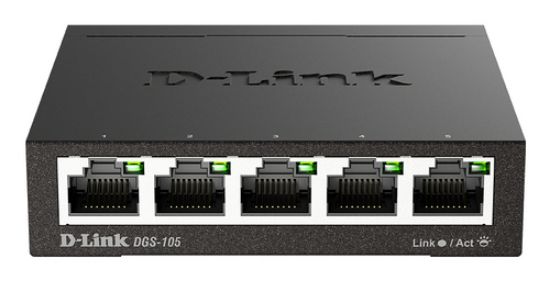 Immagine di D-Link DGS-105 Non gestito L2 Gigabit Ethernet (10/100/1000) Nero