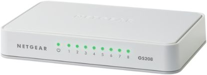 Immagine di NETGEAR GS208 Non gestito Gigabit Ethernet (10/100/1000) Bianco