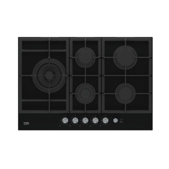 Immagine di Beko HILL 75235 S piano cottura Nero Da incasso 75 cm Gas 5 Fornello(i)