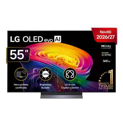Immagine di LG OLED evo AI 55'' Serie C6 OLED55C65LA, 4K, Brightness Booster, Processore α11 Gen3, VRR 165Hz,G-Sync, SMART TV 2026