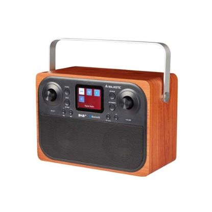 Immagine di New Majestic RT-197 DAB Orologio Digitale Nero, Legno