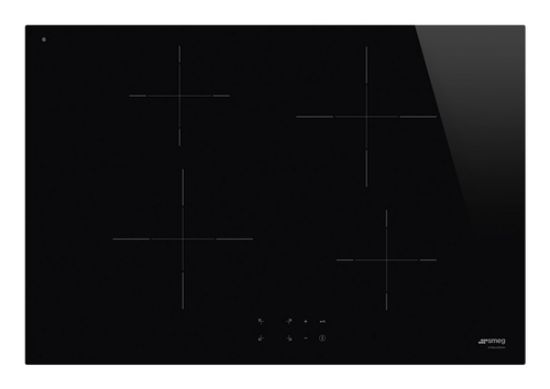 Immagine di Smeg Universal SI2741D piano cottura Nero Da incasso 75 cm Piano cottura a induzione 4 Fornello(i) Made in Italy