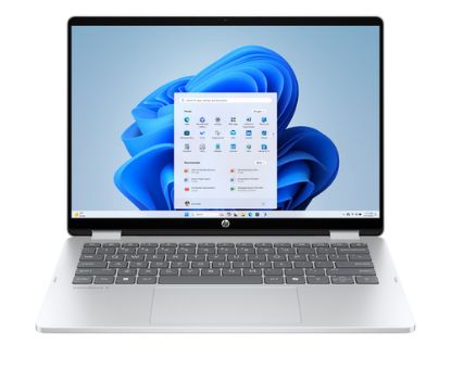 Immagine di HP OmniBook 5 Flip 2-in-1 Laptop 14-fp0012nlx Intel® Core™ i3 i3-1315U 35,6 cm (14") Touch screen 2K 8 GB LPDDR5-SDRAM 512 GB SSD Wi-Fi 6 (802.11ax) Windows 11 Home Argento