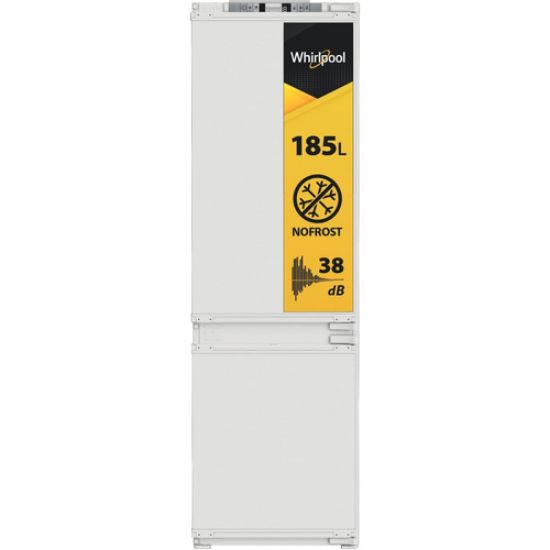 Immagine di Whirlpool WHKN 3253 B4E Frigorifero combinato a incasso, Total No Frost ventilato, 55 cm, Classe E, Bianco, 38 db, h 178cm