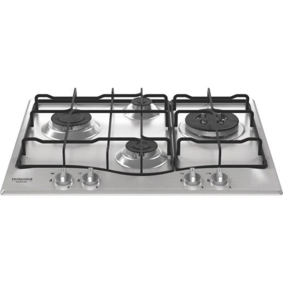 Immagine di Hotpoint Ariston PCN R643N T/IX/HA Piano cottura 60 cm, griglie smaltate effetto ghisa, 4 fuochi di cui 1 tripla corona
