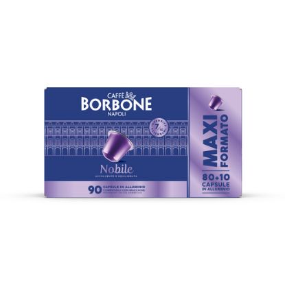 Immagine di Caffè Borbone Capsule compatibili Alluminio sistema Nespresso - Miscela Nobile - 80+10 capsule