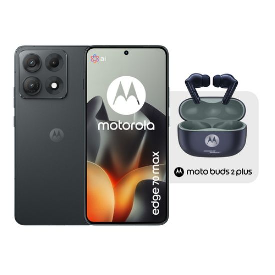 Immagine di Motorola edge 70 max + moto buds 2 plus 17,3 cm (6.82") Doppia SIM Android 16.0 5G USB tipo-C 8 GB 256 GB 7100 mAh Grigio