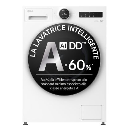 Immagine di LG F4X9009TWCE Lavatrice 9kg AI DD™ Serie X9, Classe A-60%, 1400 giri, Display Easy Circle, Wi-Fi, AI Wash, TurboWash