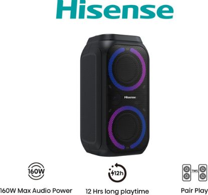 Immagine di Hisense Party Rocket 160 Altoparlante da festa Nero 160 W
