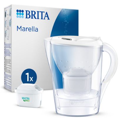 Immagine di Brita Caraffa filtrante acqua Marella (2.4L) incl. 1 x filtro MAXTRA PRO All-in-1 che riduce cloro, calcare, PFAS e metalli - Eleganza e funzionalità