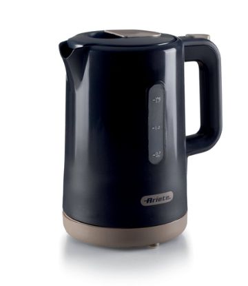 Immagine di Ariete 2846 Bollitore Breakfast, 2200W, Capacità 1,7 L, Base Cordless 360°, Spegnimento automatico, Coperchio di sicurezza, Livello acqua visibile, Finitura lucida e opaca, Dark & Sahara Grey