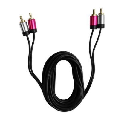 Immagine di Ekon ECA2RCAMET30MM cavo audio 3 m 2 x RCA Nero