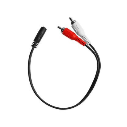 Immagine di Ekon ECAJACK2RCA03FM cavo audio 0,3 m 3.5mm 2 x RCA Nero