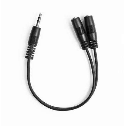 Immagine di Ekon ECAJACKM2FK cavo audio 0,2 m 3.5mm 2 x 3.5mm Nero