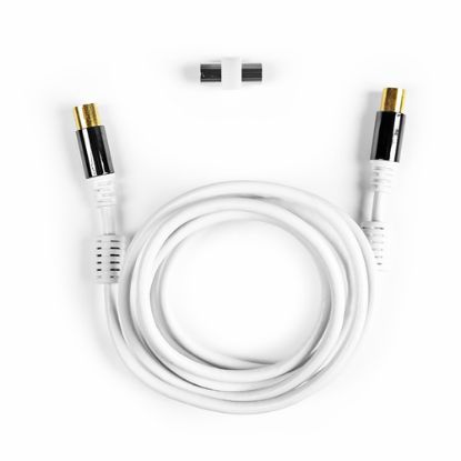 Immagine di Ekon ECAN18METMFW cavo coassiale 1,8 m 9.5 mm Bianco