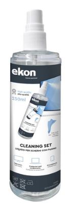 Immagine di Ekon ECCLEAN250ML kit per la pulizia LCD/LED/Plasma, Telefono cellulare/smartphone Spruzzo e panno asciutto per la pulizia dell'apparecchiatura 250 ml
