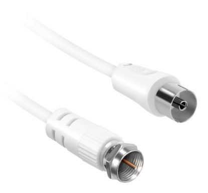 Immagine di Ekon ECSAT15COAXFFW cavo coassiale 1,5 m Tipo F Bianco