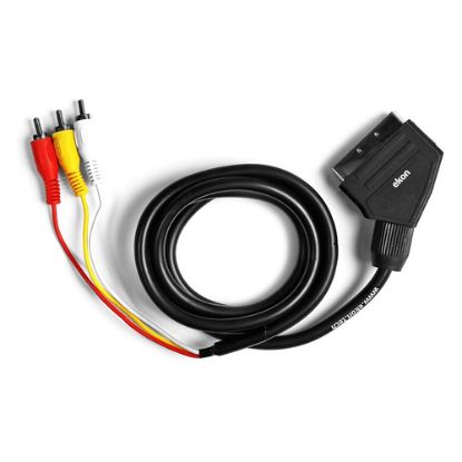 Immagine di Ekon ECVSCAR3RCA15MM cavo e adattatore video 1,5 m SCART (21-pin) 3 x RCA Nero