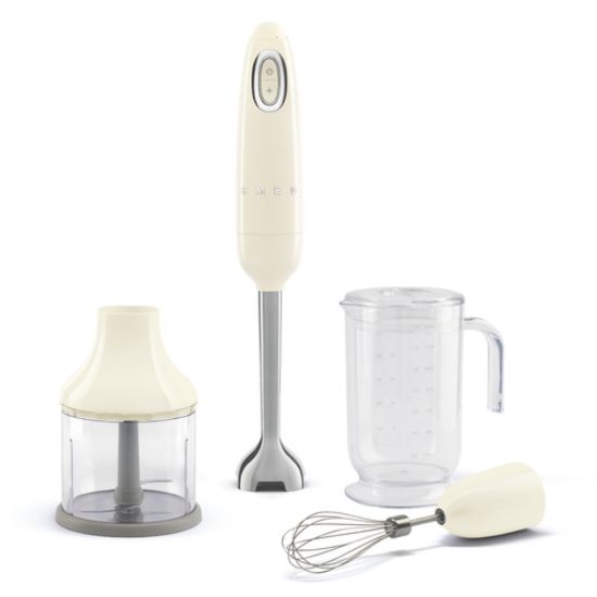 Immagine di Smeg Frullatore Immersione con Accessori 50's Style – Panna LUCIDO – HBF03CREU