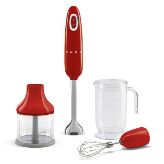 Immagine di Smeg Frullatore Immersione con Accessori 50's Style – Rosso LUCIDO – HBF03RDEU