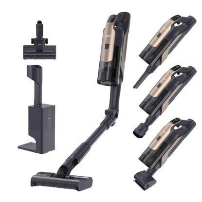 Immagine di Haier HCVM5550PX 0LL Aspirapolvere elettrica Batteria Secco HEPA Senza sacchetto 0,85 L 650 W Nero, Bronzo 4 Ah