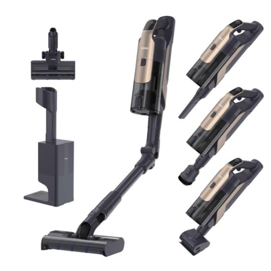 Immagine di Haier HCVM5550PX 0LL Aspirapolvere elettrica Batteria Secco HEPA Senza sacchetto 0,85 L 650 W Nero, Bronzo 4 Ah