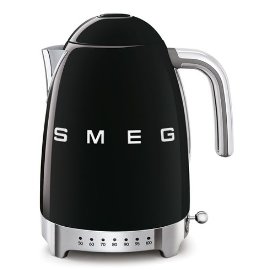 Immagine di Smeg Bollitore A Temperatura Variabile 50's Style – Nero LUCIDO – KLF04BLEU