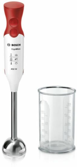 Immagine di Bosch MSM64110 Frullatore a immersione ErgoMixx 450 W Bianco, Rosso