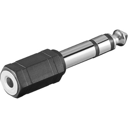 Immagine di Qixo Adattatore Audio Jack 6,35 mm Stereo Maschio a Jack 3,5 mm Stereo Femmina Nero