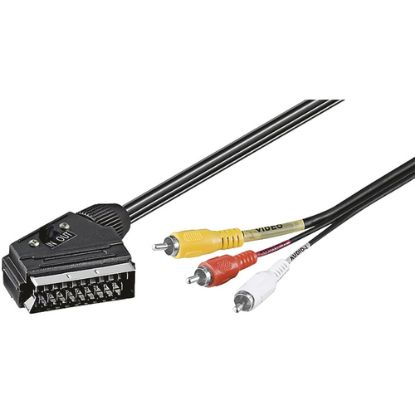 Immagine di Qixo Cavo Adattatore Scart 21 Pin a RCA Maschio 2M Nero