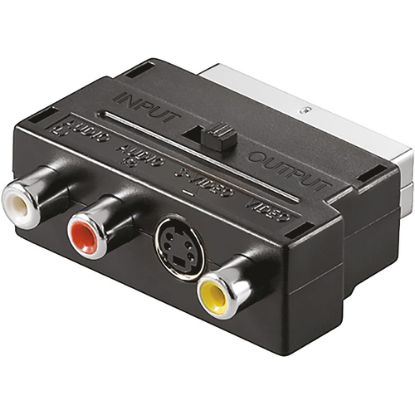 Immagine di Qixo Adattatore Scart 21 Pin a RCA Femmina e S-Video Nero
