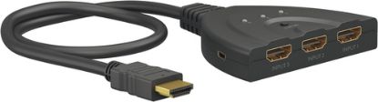 Immagine di Qixo Commutatore HDMI 4K 3 Ingressi 1 Uscita Nero