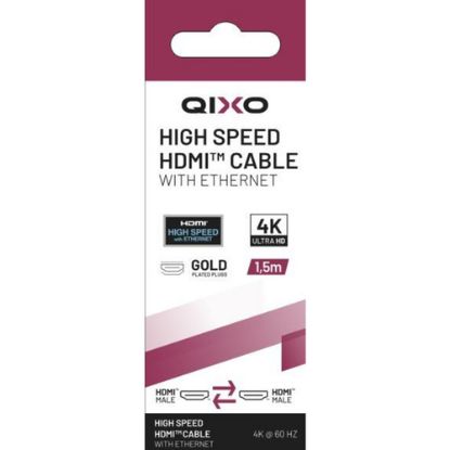 Immagine di Qixo Cavo HDMI 4K/60Hz Maschio-Maschio 1.5M Nero