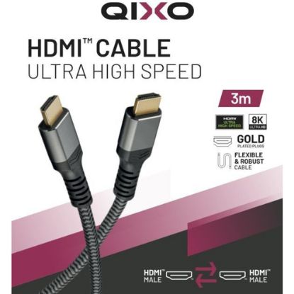 Immagine di Qixo Cavo HDMI 8K/60Hz Maschio-Maschio 3M Nero