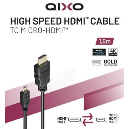 Immagine di Qixo Cavo HDMI a Micro HDMI 4K 1.5M Nero