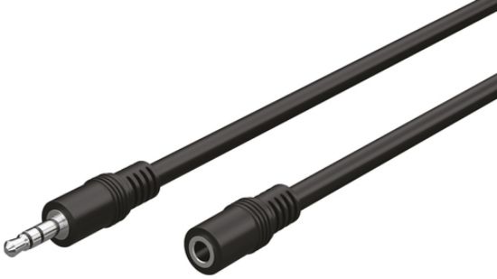 Immagine di Qixo Cavo Prolunga AUX Jack 3,5 mm Maschio-Femmina 5M Nero