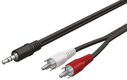 Immagine di Qixo Adattatore Audio Jack 3.5 mm a 2 RCA 3M Jack Maschio-2 RCA Maschio Nero